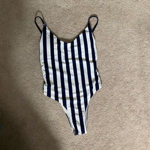 American Eagle Striped One Piece Swimsuit